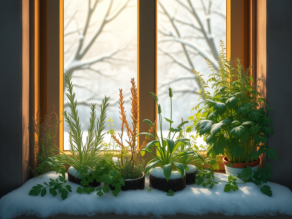 🌿Зимна градина 🌿 Част 2  Зимни билки на перваза и как да ги&nbsp;защитим